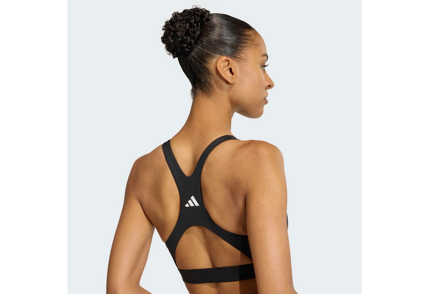 adidas Performance Sport-BH OPTIME ESSENTIALS WORKOUT BH MIT STARKEM HALT – Bild 3 von 5