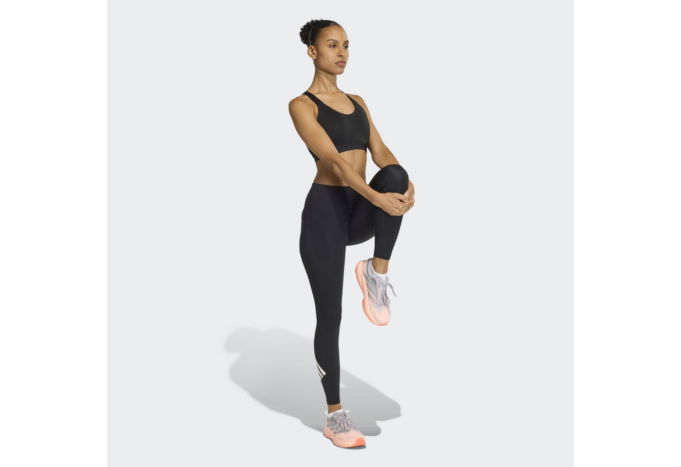 adidas Performance Sport-BH OPTIME ESSENTIALS WORKOUT BH MIT STARKEM HALT – Bild 4 von 5