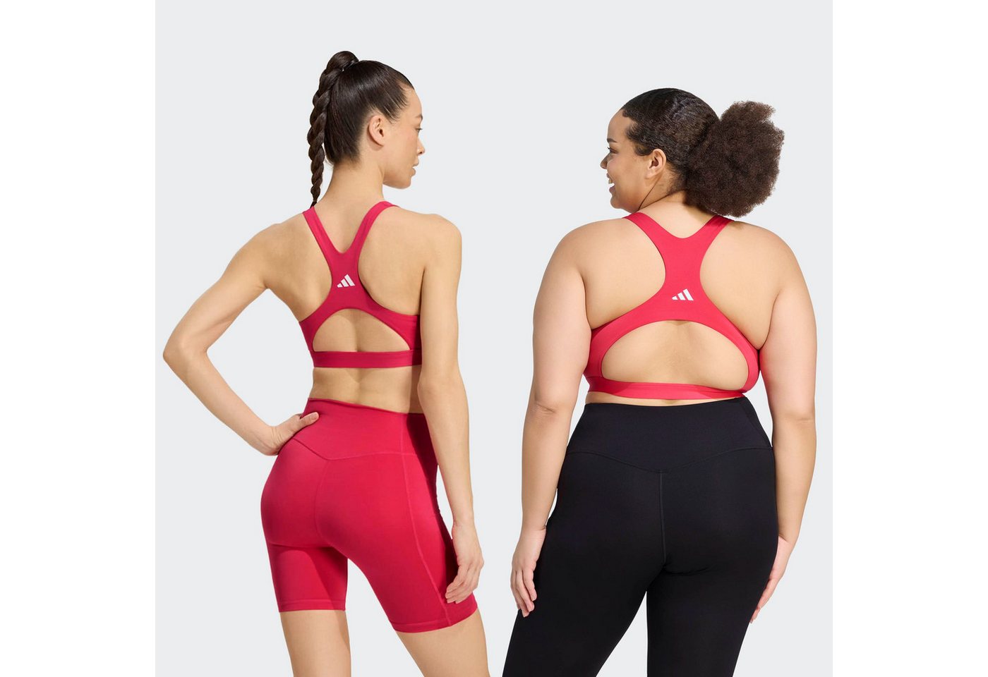 adidas Performance Sport-BH OPTIME ESSENTIALS WORKOUT BH MIT STARKEM HALT – Bild 2 von 5