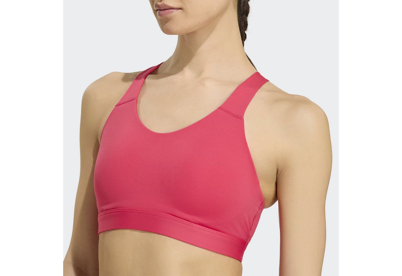 adidas Performance Sport-BH OPTIME ESSENTIALS WORKOUT BH MIT STARKEM HALT – Bild 5 von 5
