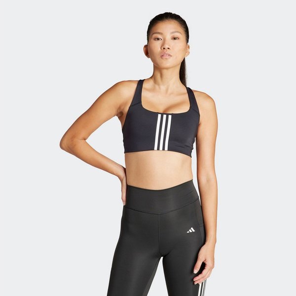 adidas Performance Sport-BH POWERIMPACT TRAINING MEDIUM-SUPPORT 3-STREIFEN