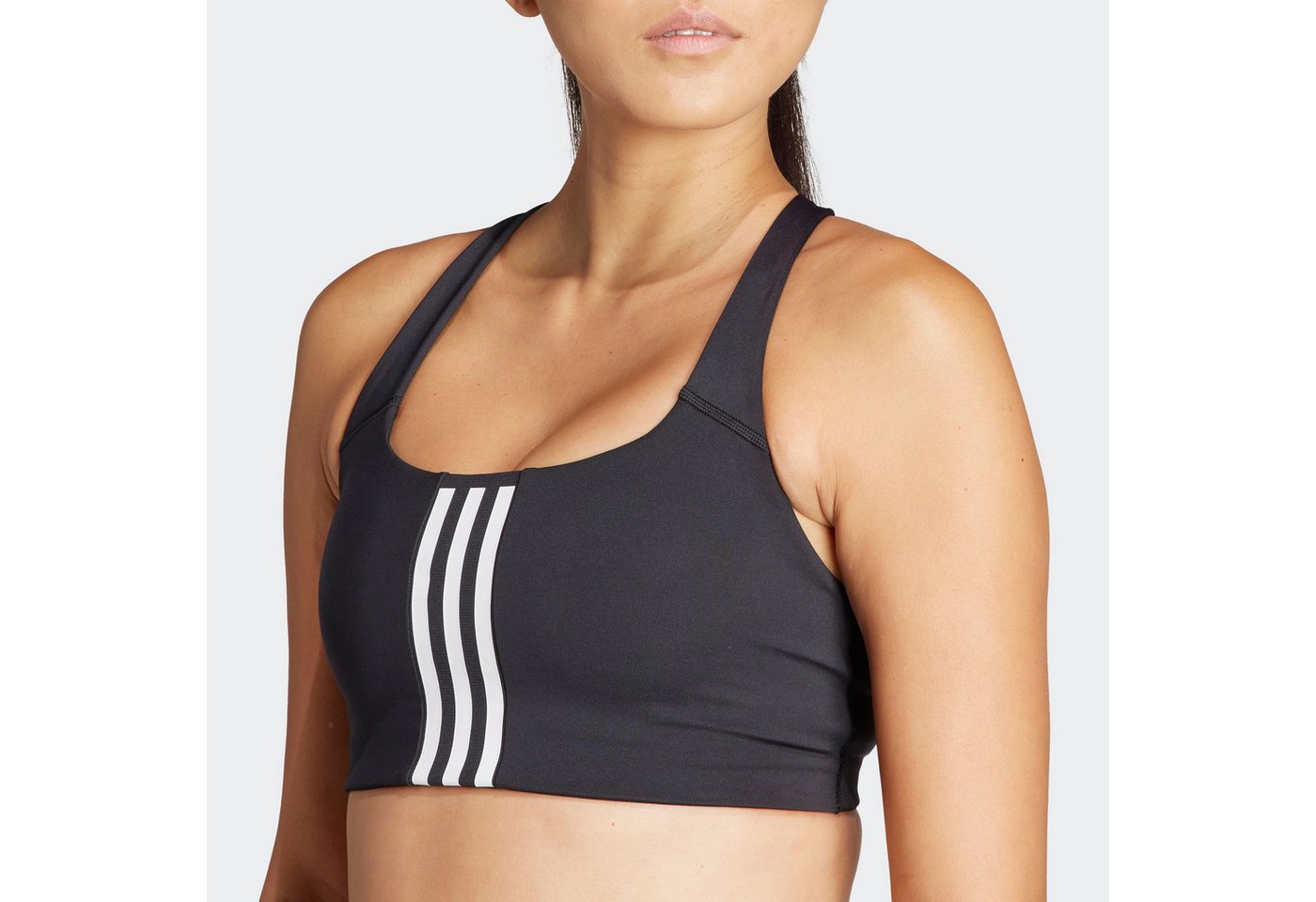 adidas Performance Sport-BH POWERIMPACT TRAINING MEDIUM-SUPPORT 3-STREIFEN – Bild 3 von 5