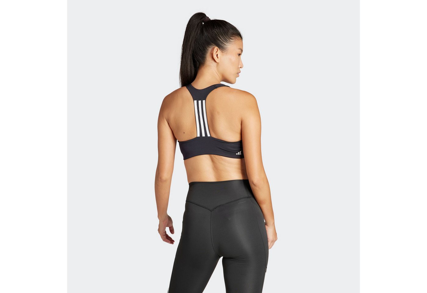 adidas Performance Sport-BH POWERIMPACT TRAINING MEDIUM-SUPPORT 3-STREIFEN – Bild 4 von 5