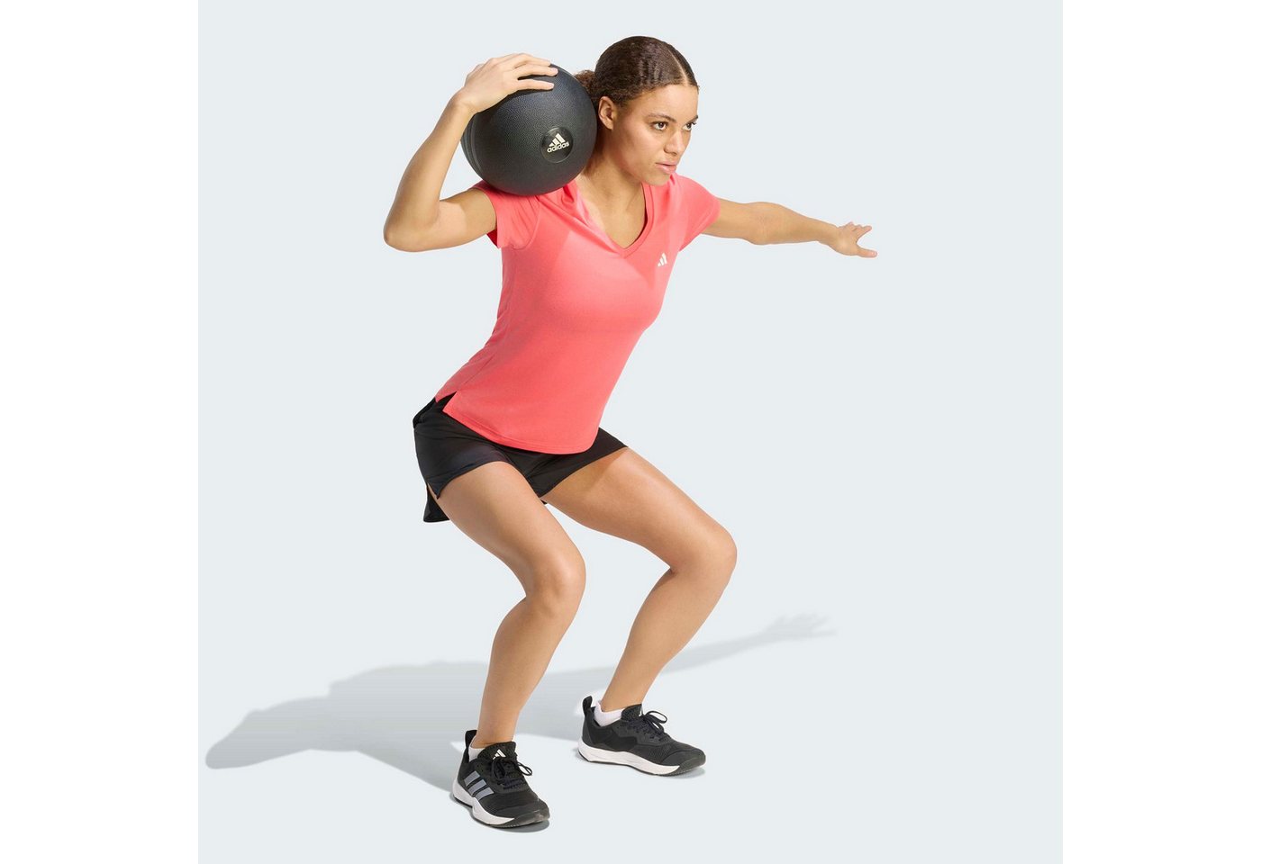 adidas Performance T-Shirt ADIDAS WORKOUT ESSENTIALS MIT V-AUSSCHNITT mit V-Ausschnitt, ohne Verschluss – Bild 5 von 5