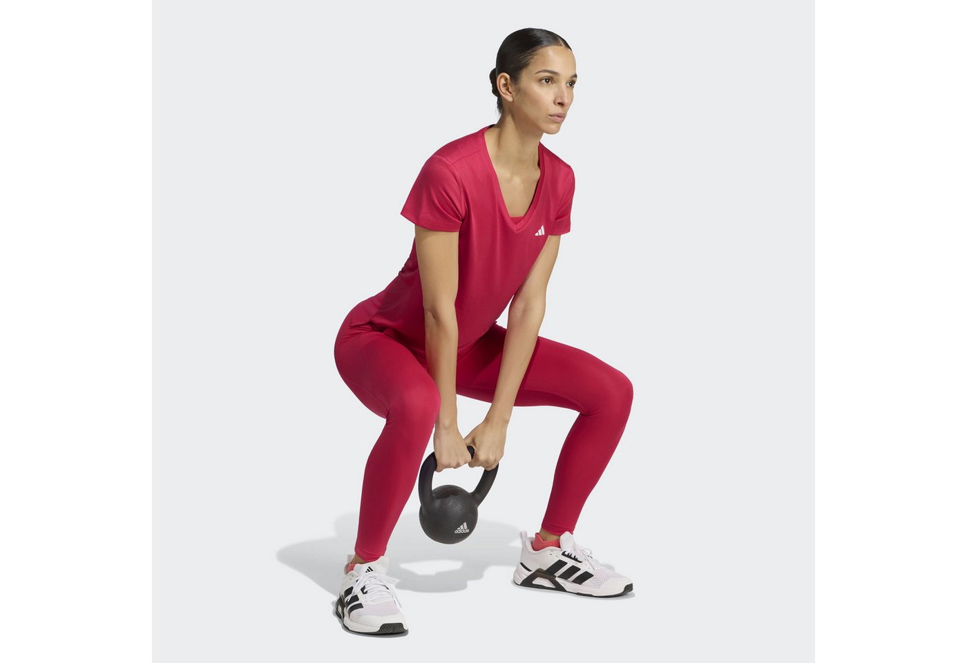adidas Performance T-Shirt ADIDAS WORKOUT ESSENTIALS MIT V-AUSSCHNITT mit V-Ausschnitt, ohne Verschluss – Bild 5 von 5