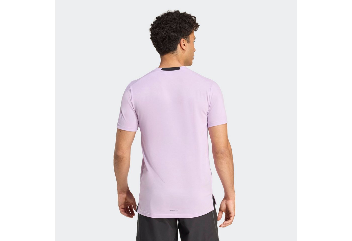 adidas Performance T-Shirt DESIGNED FOR TRAINING WORKOUT mit Rundhalsausschnitt, ohne Verschluss, sportlicher Stil – Bild 2 von 5