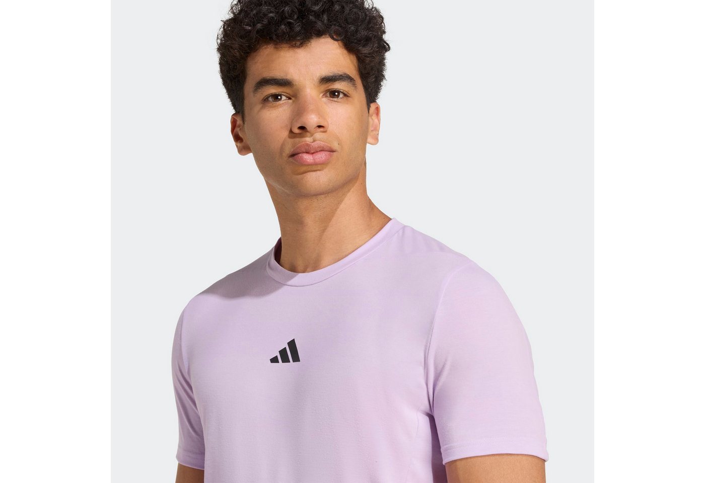 adidas Performance T-Shirt DESIGNED FOR TRAINING WORKOUT mit Rundhalsausschnitt, ohne Verschluss, sportlicher Stil – Bild 3 von 5
