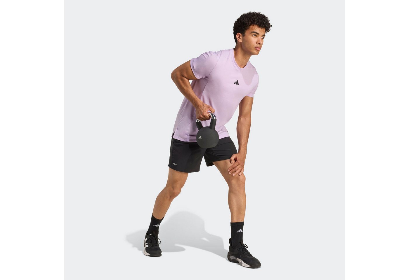 adidas Performance T-Shirt DESIGNED FOR TRAINING WORKOUT mit Rundhalsausschnitt, ohne Verschluss, sportlicher Stil – Bild 5 von 5