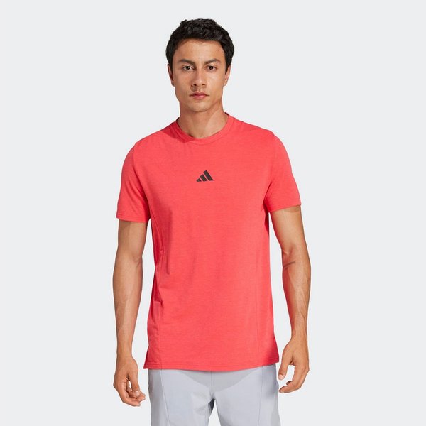 adidas Performance T-Shirt DESIGNED FOR TRAINING WORKOUT mit Rundhalsausschnitt, ohne Verschluss, sportlicher Stil