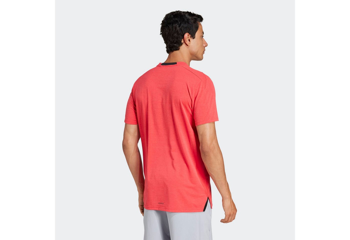 adidas Performance T-Shirt DESIGNED FOR TRAINING WORKOUT mit Rundhalsausschnitt, ohne Verschluss, sportlicher Stil – Bild 2 von 5
