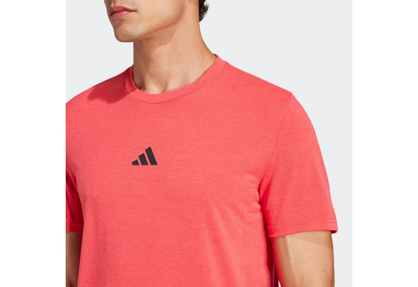 adidas Performance T-Shirt DESIGNED FOR TRAINING WORKOUT mit Rundhalsausschnitt, ohne Verschluss, sportlicher Stil – Bild 3 von 5