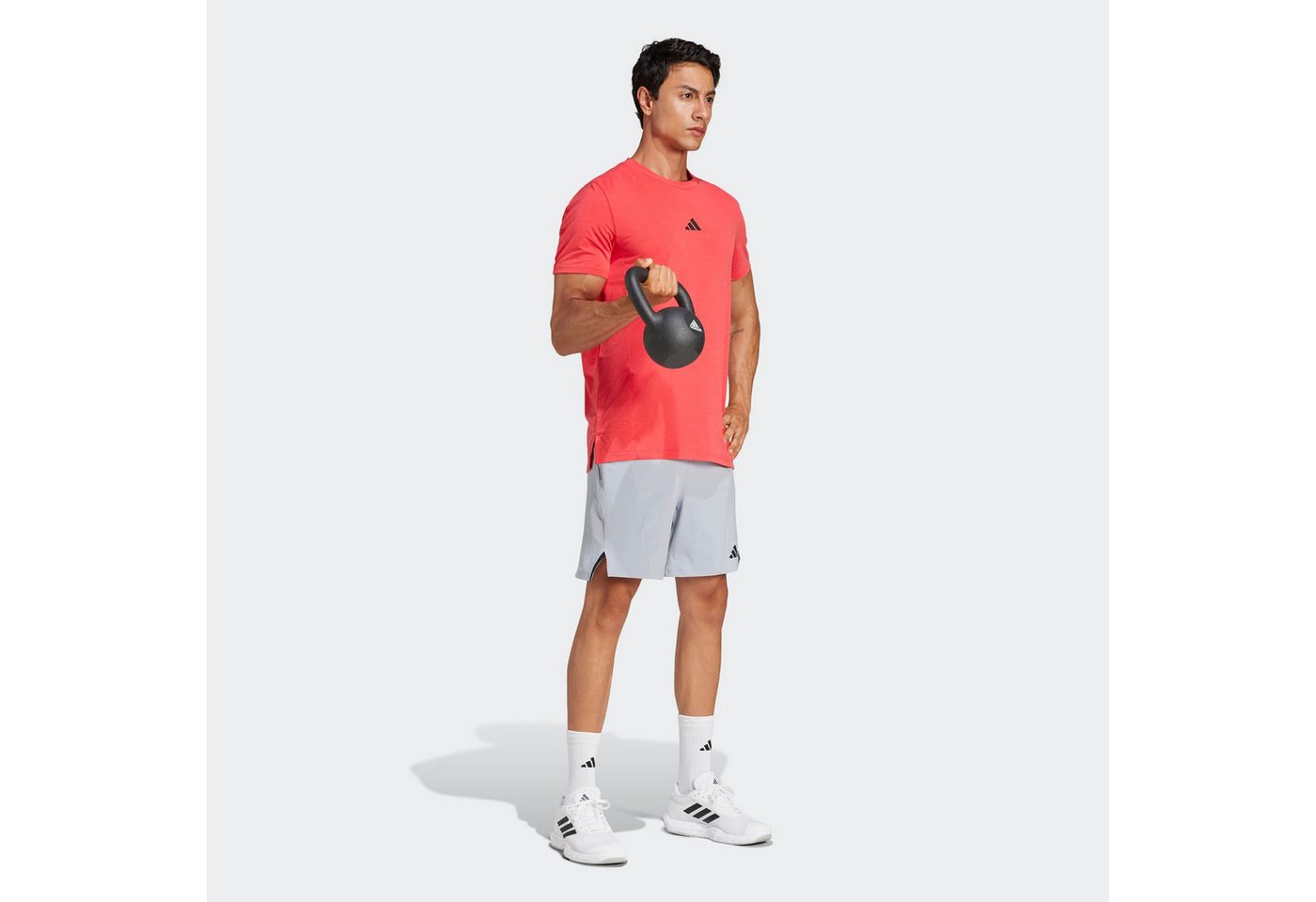adidas Performance T-Shirt DESIGNED FOR TRAINING WORKOUT mit Rundhalsausschnitt, ohne Verschluss, sportlicher Stil – Bild 5 von 5