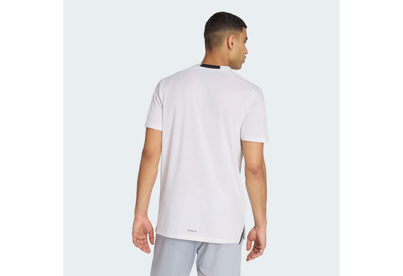 adidas Performance T-Shirt DESIGNED FOR TRAINING WORKOUT mit Rundhalsausschnitt, ohne Verschluss, sportlicher Stil – Bild 2 von 5