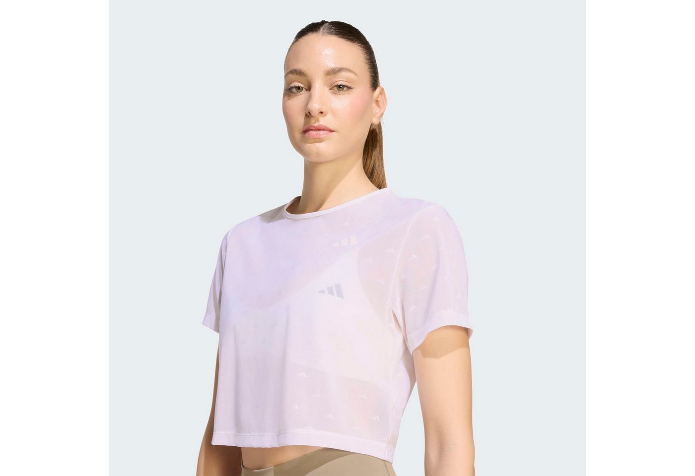 adidas Performance T-Shirt PRIMELIFT ESSENTIALS WORKOUT MESH-, KASTIG GESCHNITTEN – Bild 4 von 5