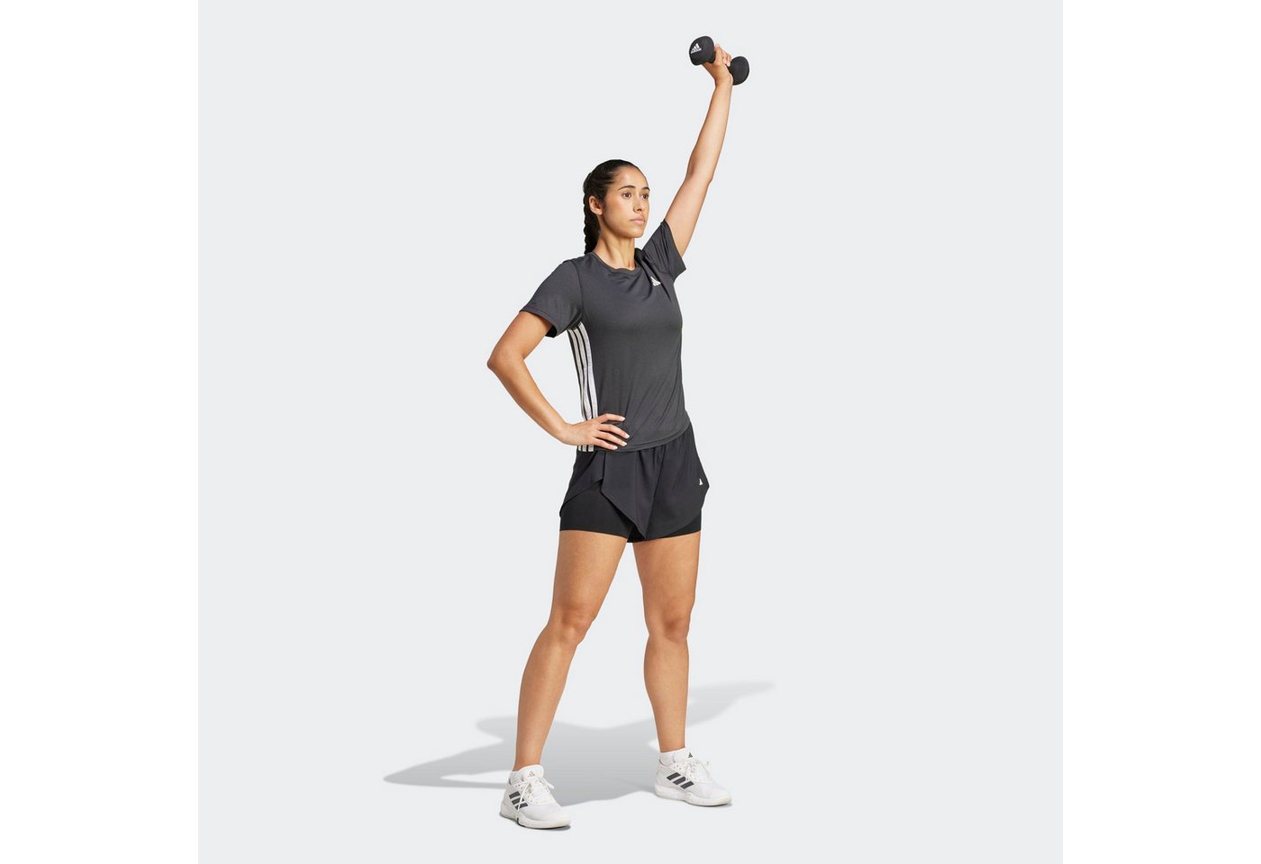 adidas Performance T-Shirt TRAIN ESSENTIALS 3-STREIFEN WORKOUT sportlicher Stil, für Sport, Alltag und Freizeit – Bild 5 von 5