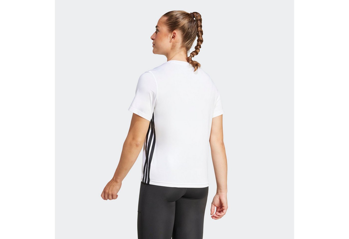 adidas Performance T-Shirt TRAIN ESSENTIALS 3-STREIFEN WORKOUT sportlicher Stil, für Sport, Alltag und Freizeit – Bild 2 von 5