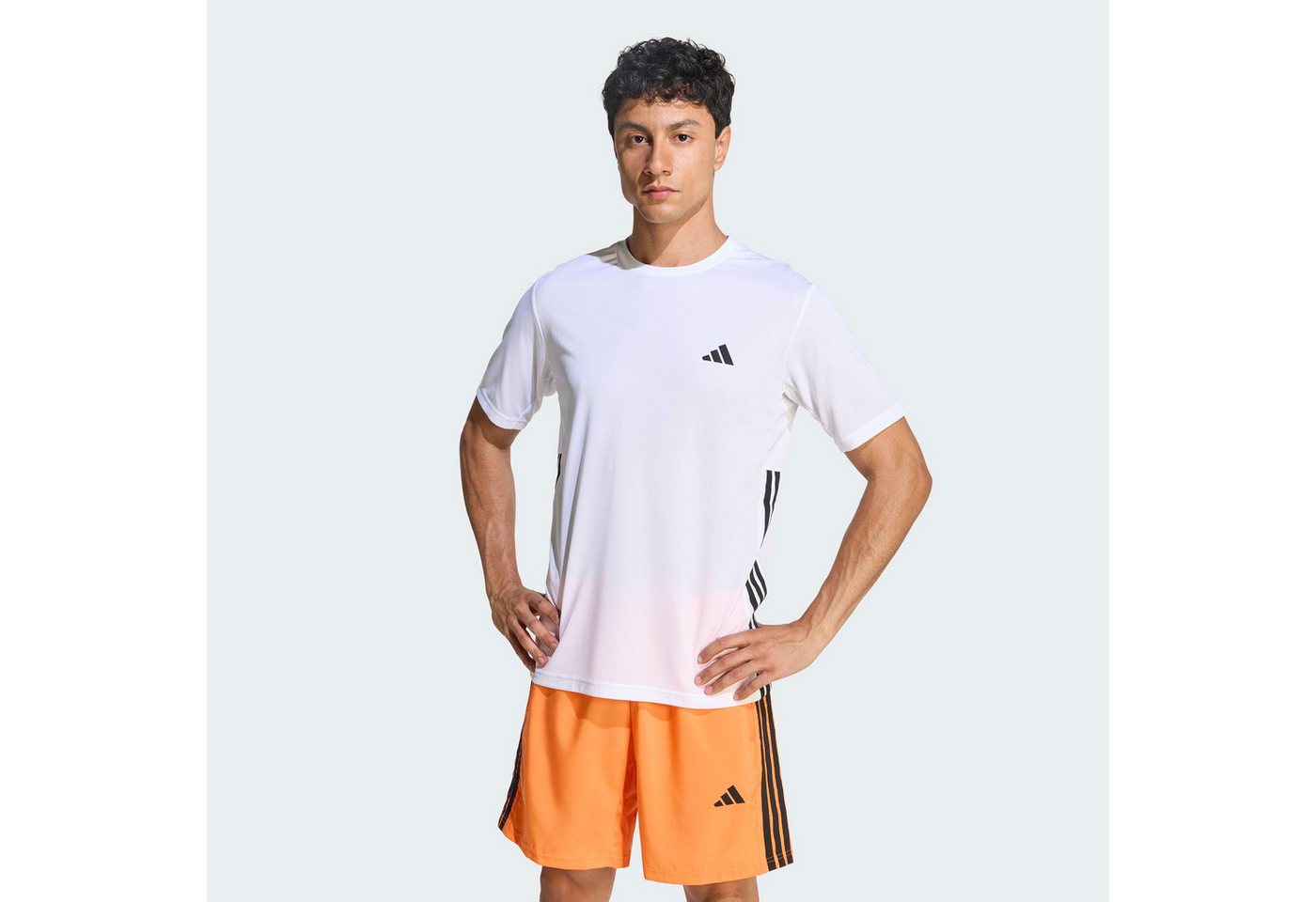 adidas Performance T-Shirt WORKOUT ESSENTIALS BASE 3-STREIFEN – Bild 2 von 5