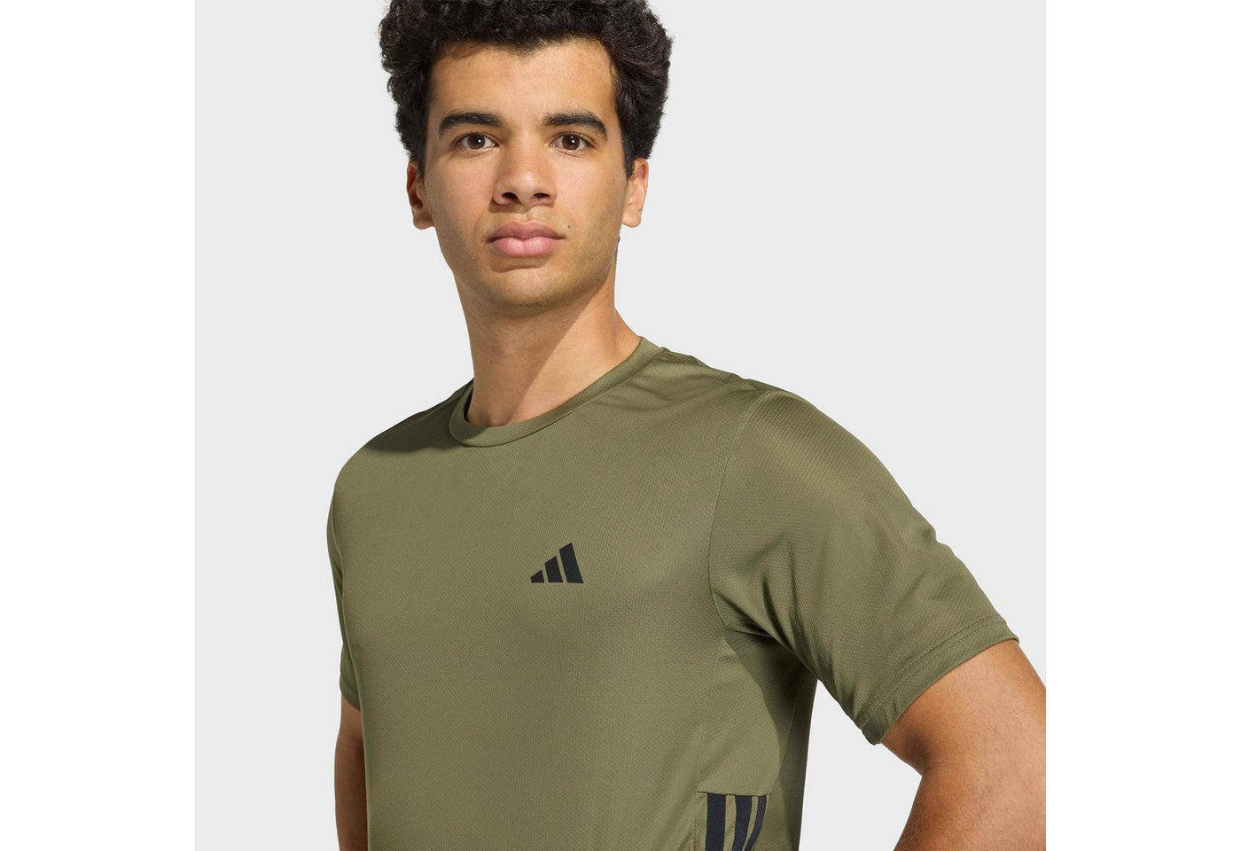 adidas Performance T-Shirt WORKOUT ESSENTIALS BASE 3-STREIFEN – Bild 4 von 5