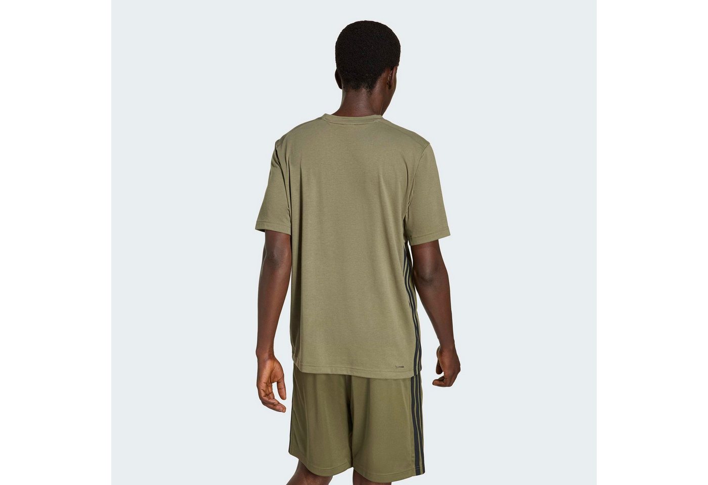 adidas Performance T-Shirt WORKOUT ESSENTIALS FEELREADY 3-STREIFEN mit Rundhalsausschnitt, sportlicher Stil, aus Single Jersey – Bild 2 von 5