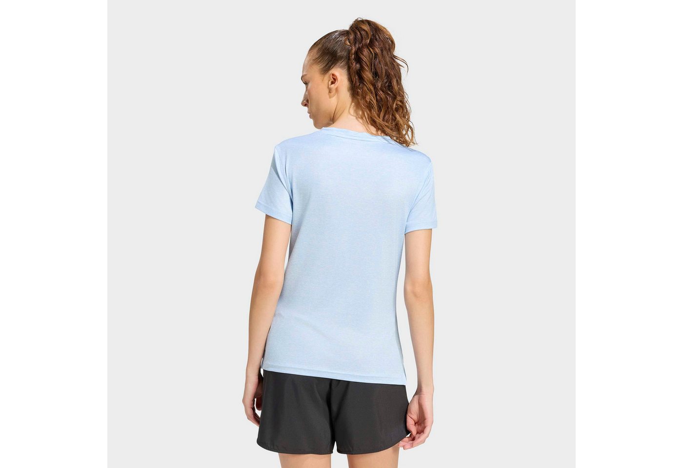 adidas Performance T-Shirt WE HTR V NK TEE mit V-Ausschnitt, aus Polyester – Bild 2 von 5