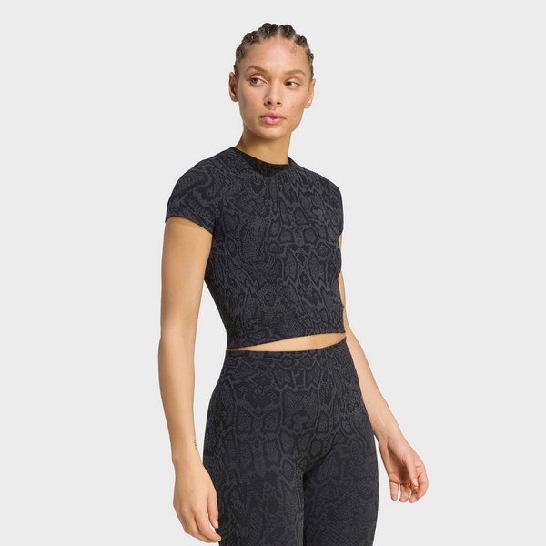 adidas Performance T-Shirt WORKOUT ESSENTIALS KNIT SNAKE mit nahtloser Knit-Konstruktion, körperkonturierende Linien