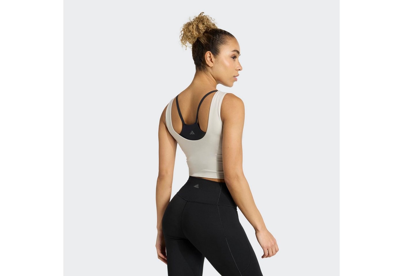 adidas Performance Tanktop YOGA MOTION mit Rundhalsausschnitt, für Erwachsene, aus Polyester – Bild 3 von 5