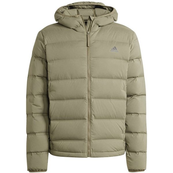 adidas Performance Winterjacke Winter-Daunenjacke Helionic Stretch Hooded (wasserabweisend) olivegrün