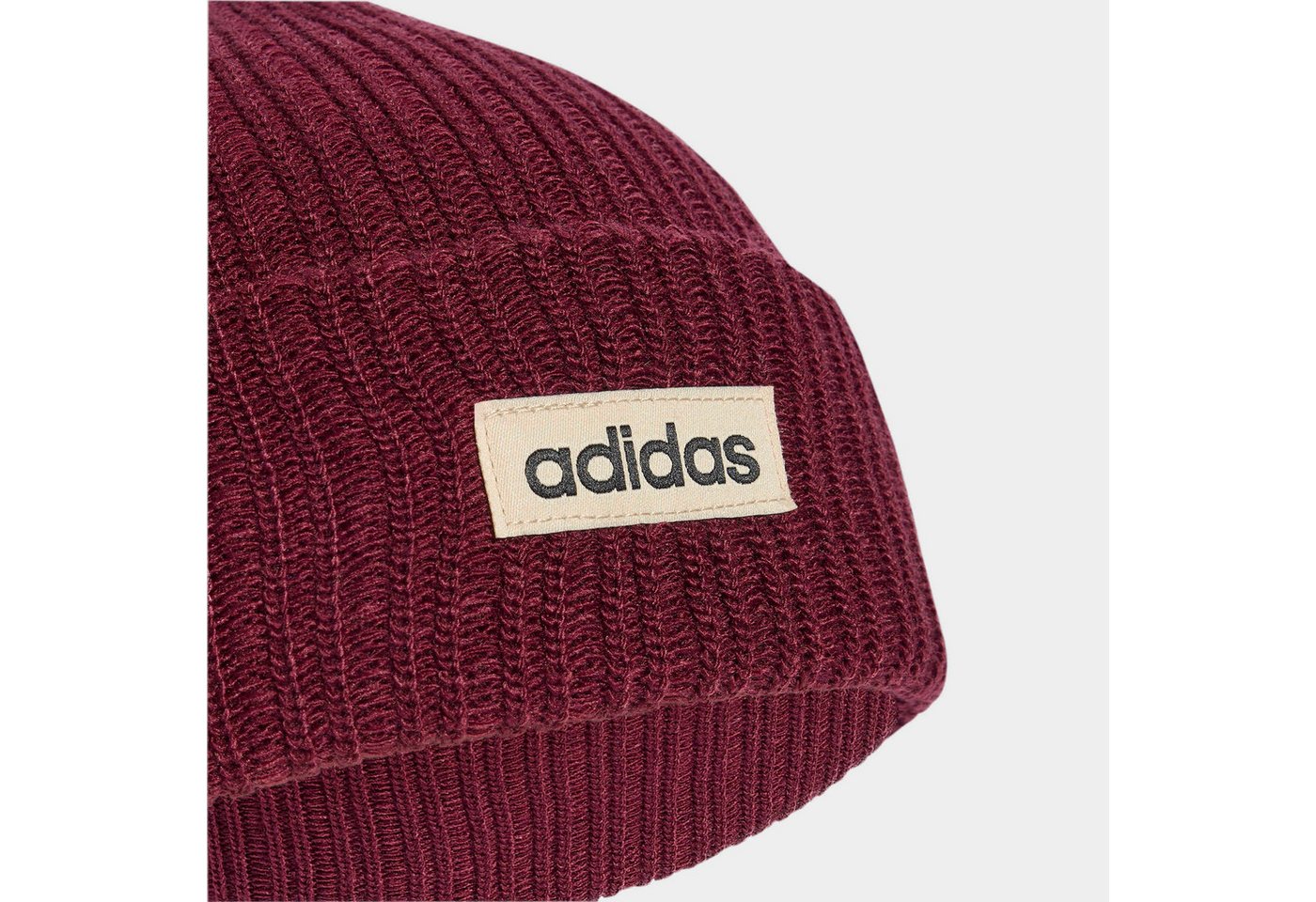 adidas Sportswear Beanie LINEAR BEANIE, BÜNDCHEN mit umgeschlagenem Bündchen, schlichtes Design, zeitlose Silhouette – Bild 4 von 4