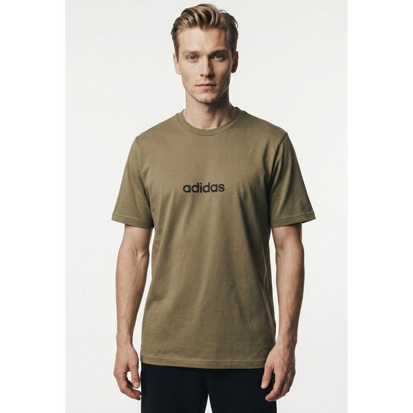 adidas Sportswear T-Shirt ESSENTIALS LINEAR SINGLE JERSEY überschnittene Schultern, Kurzarmdesign, aus Baumwolljersey