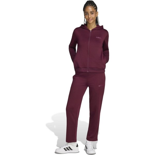 adidas Sportswear Trainingsanzug ESSENTIALS LINEAR (2-tlg), zweiteiliges Set, für Laufen, aus Polyester, mit Rippbündchen