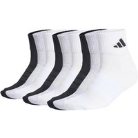 ADIDAS adidas Unisex Quarter Socken, 9er Pack - Cushioned Sportswear Ankle Socks, Logo, gepolstert, einfarbig, Größe 40-42 in Schwarz