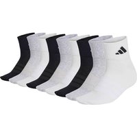 ADIDAS adidas Unisex Quarter Socken, 9er Pack - Thin & Light Sportswear Ankle Socks, Logo, einfarbig, Größe 43-45 in Schwarz