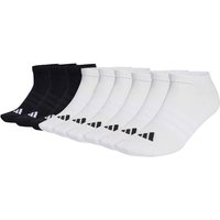 ADIDAS adidas Unisex Sneakersocken, 9er Pack - Cushioned Essentials Low Socks, Logo, gepolstert, einfarbig, Größe 43-45 in Schwarz