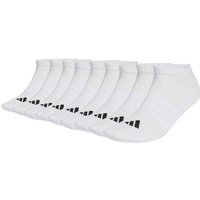 ADIDAS adidas Unisex Sneakersocken, 9er Pack - Cushioned Essentials Low Socks, Logo, gepolstert, einfarbig, Größe 43-45 in Weiß