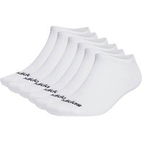 ADIDAS adidas Unisex Sneakersocken, 6er Pack - Thin Linear Low-Cut, dünne Socken, Logo, einfarbig, Größe 46-48 in Weiß