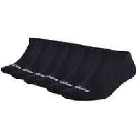 ADIDAS adidas Unisex Sneakersocken, 6er Pack - Thin Linear Low-Cut, dünne Socken, Logo, einfarbig, Größe 37-39 in Schwarz