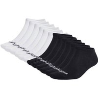 ADIDAS adidas Unisex Sneakersocken, 12er Pack - Thin Linear Low-Cut, dünne Socken, Logo, einfarbig, Größe 46-48 in Schwarz