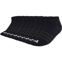 ADIDAS adidas Unisex Sneakersocken, 9er Pack - Thin & Light Sportswear Low Cut Socks, Logo, einfarbig, Größe 46-48 in Schwarz