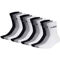 ADIDAS adidas Unisex Socken, 12er Pack - Linear Crew Cushioned, Logo, gepolstert, einfarbig, Größe 46-48 in Schwarz
