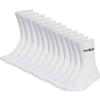 ADIDAS adidas Unisex Socken, 12er Pack - Linear Crew Cushioned, Logo, gepolstert, einfarbig, Größe 46-48 in Weiß