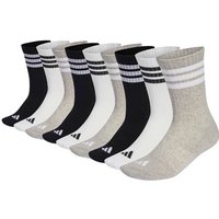 ADIDAS adidas Unisex Socken, 9er Pack - 3-Stripes Cushioned Sportswear Crew Socks, Logo, Streifen, gepolstert, Größe 43-45 in Schwarz