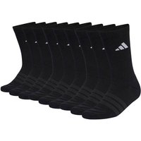 ADIDAS adidas Unisex Socken, 9er Pack - Cushioned Sportswear Crew Socks, Logo, gepolstert, einfarbig, Größe 37-39 in Schwarz