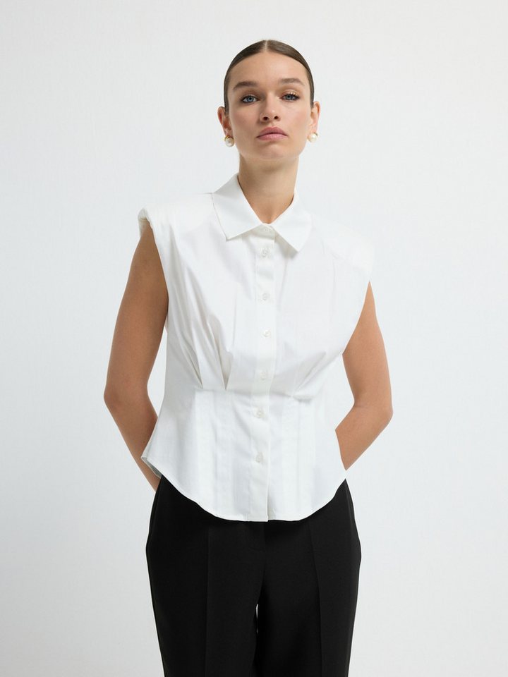 adL Blusenshirt Ärmelloses Hemd mit Plisseedetail – Bild 5 von 5