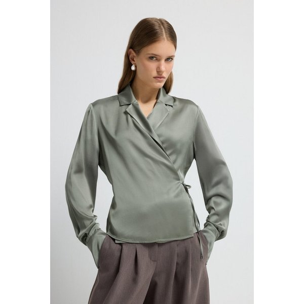 adL Blusentop Bluse mit Bindeband