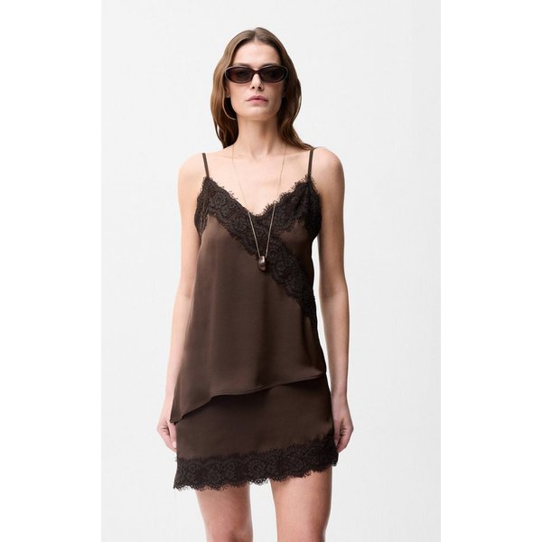 adL Blusentop Trägerbluse mit Spitzendetails
