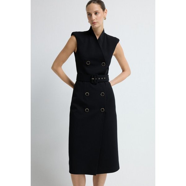 adL Hemdblusenkleid Blazer-Midikleid
