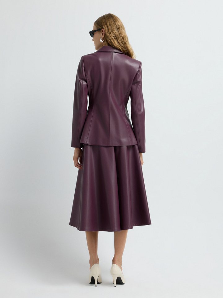adL Lederimitat-Blazer Kunstlederjacke – Bild 3 von 5