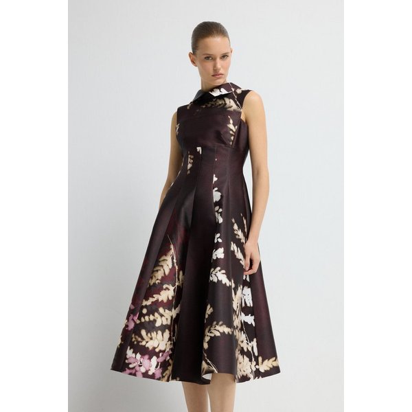 adL Plisseekleid Bedrucktes Midikleid