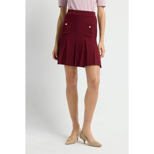 adL Plisseerock Plissierter Mini-Strickrock