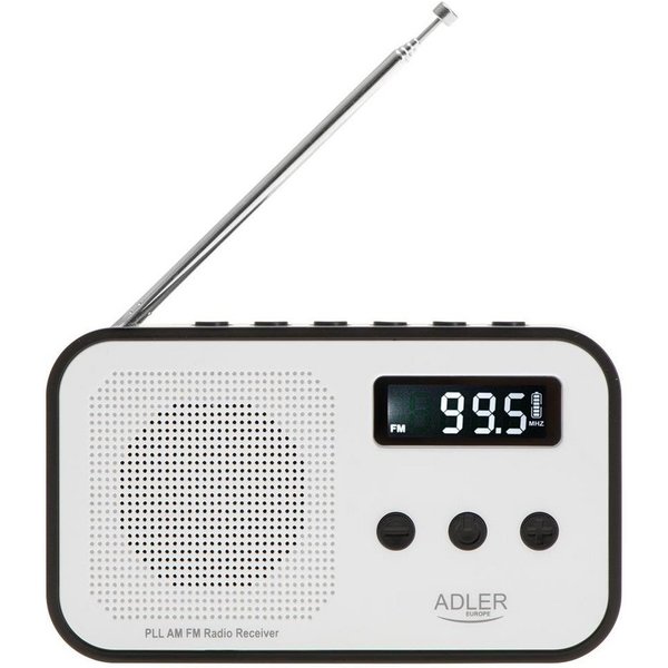 Adler AD 1907 Digitalradio (DAB) (PLL AM/FM-Digitalradio, modernes Radio, USB C, Wecker, weiß, schwarz)